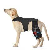 Pawfun Dog Knee Brace for Torn ACL Hind Leg, Adjustable Dog Leg Braces for Back Leg with 4 Metal Stabilizers Helps with Torn CCL, Luxating Patella, Ligament Injuries, Hip Dysplasia,L
