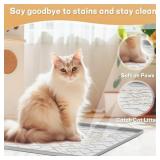 Silicone Cat Litter Mat for litter box 24 X 15-Easy to Clean Cat Litter Trapping Mat, Waterproof, urine-proof and non-slip to keep the floor clean and tidy Gray