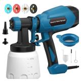 WIBENTL HVLP Paint Sprayer, Electric Spray Paint Gun, 3 Modes & 4 Barss Nozzles, with Cleaning & Blowing Joints, Variable Flow Control, for Doors, Fences, Furniture, Wall, Cabinet, Garden Chairs, etc.