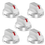 Upgraded DG94-04167 Gas Stove Knobs(5pcs), NX60A6511SS Knobs, Replace DG94-04167A DG94-04167L DG94-04167X Knob, Fit for Samsung Stove NX60A6111SS/AA NX60A6511SS/AA NX60A6711SS/AA Knob