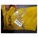 KOME Light Blonde Wigs with Bangs,613 Blonde mixed Long Wavy Wig for Women,Long Curly Synthetic Hair Wig for Party Daily Use 26IN