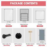 20 Panels Small Animals Playpen, 48 x 24 x 16 Transparent Pet Playpen with Waterproof Mat,Portable Plastic Enclosure Cage for Chicken/Guinea Pigs/Bunny/Ferrets/Hamsters/Hedgehogs Indoors Outdoor