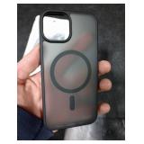 SUPFINE Magnetic for iPhone 14 Case & iPhone 13 Case (Compatible with MagSafe)(Military Grade Drop Protection) Translucent Matte Shockproof Phone Cover,Black