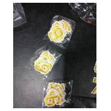 Morcheiong Self Adhesive Chenille Numbers  Patches (Yellow)