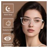 Blue Light Glasses for Woman Men - Bluelight Glasses Womens Mens for Reading Gaming Computer Blue Light Blocking Glasses Fashion Lentes Eyeglasses Anti Eyestrain UV Glare Protection Clear