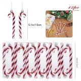 GWHOLE 12 Pcs Candy Cane Christmas Decorations, Red and White Candy Cane Decoration Christmas Hanging Ornaments for Christmas Tree Xmaxs Holiday Party Supplies Decoration Favors