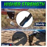 3 Point Trencher Ripper Attachment fit 2 Receivers, Hitch Mounted Ripper for Tractor Lawn Mower ATV UTV, Adjustable Subsoiler Plow with Replacement Plough Blade in Garden Farm Bury Pipes Sow Seeds