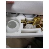 Bagood Mid Century Modern 19 Inch Brass Semi Flush Mount Ceiling Lights 3-Light Frosted Globe Glass Gold Chandelier Modern Light Fixtures Ceiling Lights Fixture for Bedroom Hallway Entryway