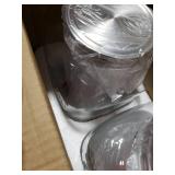 Eleganttime 1 Gallon Glass Drink Dispensers for Parties,2 Pack Beverage Dispenser with Fruit Infuser,Laundry Detergent Dispenser Punch Bowls Water Juice dispensers with Easy Flow Spigot for Outdoor