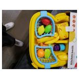 Play Sink with Running Water - Kitchen Kids Sink Toys with Fishing Game Toys for Floating Pool Water Play, Upgraded Electric Faucet & Water Slide Pretend Play Toys Kids Role Play Dishwasher Toy