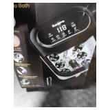 Ranjova Collapsible Foot Spa Electric Rotary Massage, Foot Bath with Heat, Bubble,Temp Control, and 24 Motorized Shiatsu Massage Balls, Pedicure Foot Spa Tub for Stress Relief (Black)