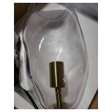 CASAMOTION Pendant Light Fixtures Glass Pendant Lights Kitchen Island Modern Gold Brass Kit Clear Organic Globe Bar Counter Dining Room Large Lamp Shade 12 Inch Height 1 Pack