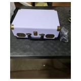 Vinyl Record Player 3-Speed Bluetooth Suitcase Portable Belt-Driven Record Player with Built-in Speakers RCA Line Out AUX in Headphone Jack Vintage Turntable Purple