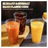 FOCUSLINE 200 Pack 16 oz Clear Plastic Cups, Large Disposable Cups Plastic Party Cup, 16 Ounce Heavy duty Clear Cups for Party, Thanksgiving, Halloween, Christmas