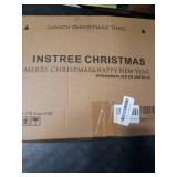 30 Inch Outdoor Prelit Christmas Tree 2 Pack, Battery Operated Flocked Snow Xmas Tree 70 LED Lights, for Entrances Tabletop Ornaments for Porch Driveway Yard Garden