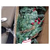 30 Inch Outdoor Prelit Christmas Tree 2 Pack, Battery Operated Flocked Snow Xmas Tree 70 LED Lights, for Entrances Tabletop Ornaments for Porch Driveway Yard Garden