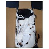 blunique Cow Print Heated Throw Blanket Electric Blanket-Heating Blanket Throw with 10 Heat Levels & 10 Hours Auto Off, Cozy Soft Fleece Sherpa, Washable, 50 x 60 Inches Cow Print White