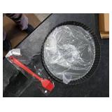 DATANYA Tart Pans with Removable Bottom 10 Inch Quiche Pan, Heavy Duty Carbon Steel Round Non-stick Fluted Pie Tart Pan for Mousse Cakes, Christmas Dessert Baking (10.2 Inch 1pc)