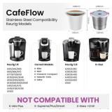 Roogaluckeep 2 Pack Reusable Stainless Steel K Cup for Keurig, Stainless Steel Refilled K -Cups Coffee Filter, Universal Fit Reusable Coffee Pod for Keurig Family
