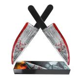 GYQMBT Fake Knife Prop,2 PCS Halloween Realistic Butcher Fake Slasher Knife,Cosplay Horror Party Supplies.