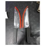 GYQMBT Fake Knife Prop,2 PCS Halloween Realistic Butcher Fake Slasher Knife,Cosplay Horror Party Supplies.