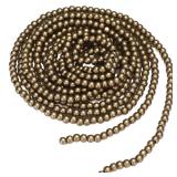 WILLBOND 16 Feet Christmas Wood Bead Garland Wooden Bead Garland for Christmas Tree Holiday Decoration(Bronze Gold)
