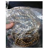 WILLBOND 16 Feet Christmas Wood Bead Garland Wooden Bead Garland for Christmas Tree Holiday Decoration(Bronze Gold)