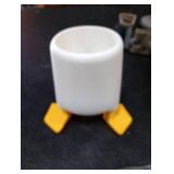 Viabty Creative Cute Duck Pen Pencil Holder, Multifunctional Stationery Pen Holder Makeup Brush Holder Kitchen Storage Cup