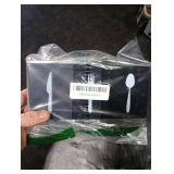 Allhercom Plastic Utensil Holder, Knife Fork and Spoon Holder Silverware Caddy, Acrylic Kitchen Cutlery Storage Box, Flatware Organizer for Countertop, Indoor Outdoor Party Tableware Holder (Black)