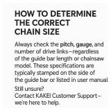KAKEI Husqvarna Chainsaw Chain 18 Inch .325 Pitch .050 Gauge 72 Drive Links Fits Husqvarna 440, Echo CS-400, Jonsered - 591094872, 20lpx072g, H72 (3 Chains) - Semi Chisel 2 NEW 1 USED