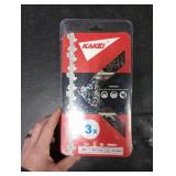 KAKEI Husqvarna Chainsaw Chain 18 Inch .325 Pitch .050 Gauge 72 Drive Links Fits Husqvarna 440, Echo CS-400, Jonsered - 591094872, 20lpx072g, H72 (3 Chains) - Semi Chisel 2 NEW 1 USED