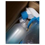 Hethyo Plastic Spray Bottles 12oz 2 Pack Adjustable Mist/Stream Spraying Heavy Duty Square Water Spray Bottles for Hair, Cleaning Solutions, Plants, Essential Oils (Blue)