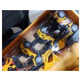 Billeeit Sand Construction Kit with Big Foldable Sandbox and 2.2lbs Moldable Sensory Play Sand, Truck Toys Including Castle Molds and Other Accessories - 36Pc Set for Kids 3+