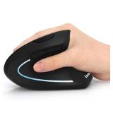 Ergonomic Mouse, LEKVEY Vertical Wireless Mouse - Rechargeable 2.4G Optical Vertical Mice : 3 Adjustable DPI 800/1200/1600 Levels 6 Buttons, for Laptop, Mac, PC, Computer, Desktop, Notebook etc, Black