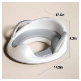 PandaEar Baby Toddler Potty Training Toilet Seat for Boys and Girls with Handles| Child Kids Potty Seat Toilet Seat Attachment| Safe Urine Guard Non-Slip Rubber Rim| Fits Round & Oval Toilets