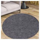 Waterproof Rug Pad Round 4-Foot Waterproof Non-Slip Rug Pad Non-Slip Rug Pads for All Floors and Finishes, Felt Pad for Hardwood Floors, Keeps Carpets in Place Soft and Safe (4TF)