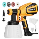 VONFORN Paint Sprayer, 700W HVLP Spray Gun with Cleaning & Blowing Joints, 4 Nozzles and 3 Patterns, Easy to Clean, for Furniture, Cabinets, Fence, Walls, Door, Garden Chairs etc. VF803