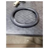 LRITER Car Steering Wheel Cover, Non-Slip Silicone Material, Multiple Color Choices, Universal Auto Parts Steering Wheel Cover, Suitable for Most Cars (Black)