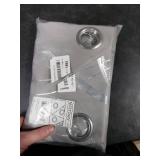 NICETOWN Kitchen Blackout Curtain Panels, Silver Grey, Set of 2, 42 by 40, Window Treatment Thermal Insulated Solid Grommet Blackout Wave Line Foil Print Design Curtains for Kitchen, Cafe, Loft