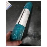 WELTRXE Pebbles Bath Mat Oval Non-Slip Bathtub Mat with Suction Cups, Drain Holes for Bathroom Showers, Tub, Machine Washable, BPA, Latex Free Safe Shower Mats, 27 x 14 Inch, Teal