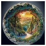 1000 Piece Puzzle for Adults, 3D Visual Cave Forest Jigsaw Puzzles for Adult, 26.6 x 26.6in 1000 Pieces Flat Puzzle, Christmas Birthday Party Home Decor Gifts for Family Friends