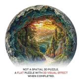 1000 Piece Puzzle for Adults, 3D Visual Cave Forest Jigsaw Puzzles for Adult, 26.6 x 26.6in 1000 Pieces Flat Puzzle, Christmas Birthday Party Home Decor Gifts for Family Friends