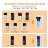 QIBOX Adhesive Video Doorbell Mount Compatible for Ring/Blink Wireless Video Doorbell,No Drill Camera Mount Bracket Cover Holder Corner Kit Accessories (Not Block Doorbell Sensor)