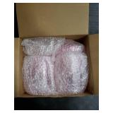 Meanplan 2 Pack Glass Candy Jar Storage Containers with Airtight Lid 30 oz Cute Food Storage Organizers for Hot Cocoa Bar Supplies, Overnight Oats,Kitchen Cookies,Coffee Beans,Dry Goods,Tea(Pink Bow)