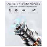 Portable Air Pump for Inflatables, 4000mAh Ultra Fast Air Mattress Pump with Advanced Heat Dissipation, 3 Nozzles Electric Air Pump Inflate Deflate for Sleeping Pads, Pool Floats, Vacuum Storage Bag