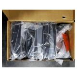 Wocepu 4 pcs 4x4 (Actual: 3.5x3.5) Aluminum Deck Post Base Cover, for Railings, Stairs, Patios, Porches, Split Deck Post Skirt (Black)