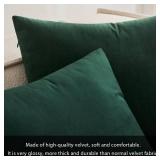 MIULEE Pack of 2 Velvet Soft Solid Christmas Decorative Lumbar Rectangle Throw Pillow Covers Cushion Case Home Decor for Couch Sofa Bedroom Car 12x20 Inch Army Green
