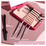 JPNK Blackhead Remover Tool Comedones Extractor Acne Removal kit & Eyebrow Trimmer Kit, 8PCS in One with 5X Magnifying Mirror