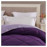 Seward Park Full Queen Size Light Purple Comforter Plum Lavender Reversible Lightweight Girls Bedding Cooling Bedspread All Season Fall Blanket