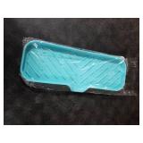 MicoYang Silicone Bathroom Soap Dishes with Drain Spout-Bathroom and Kitchen Sink Organizer,Sponge Holder,Dish Soap Tray,Perfect for Dispenser,Scrubber,Bottle,Cup on Sink or Counter-Mint 12x4